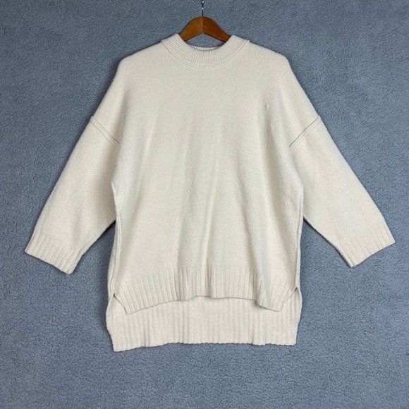 Free People Cream Oversized Sweater Size XS Cream - Picture 1 of 10